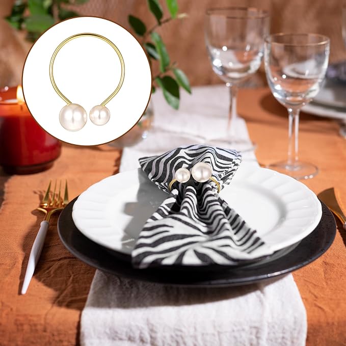 Set of 42 Pearl Napkin Rings - Image 7