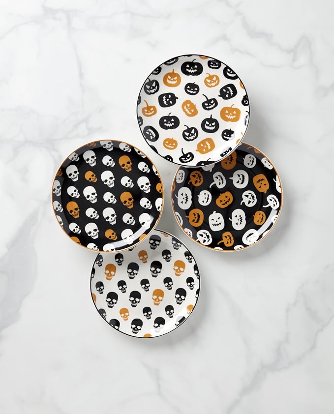 Oneida Dinnerware Set, Vintro Halloween Accent Plates, Dishwasher Safe - Image 2