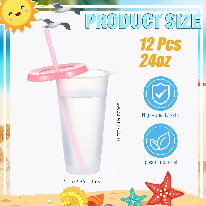 Mifoci 12 Pcs Plastic Tumbler - Image 2
