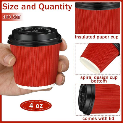 Uiifan 100 Set 4oz Disposable Espresso Cups - Image 2