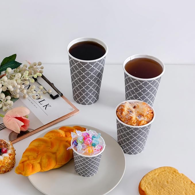 Lamosi Coffee Cups 16 oz 180 Pack, Disposable Paper Coffee Cups, Hot Cups | - Image 4