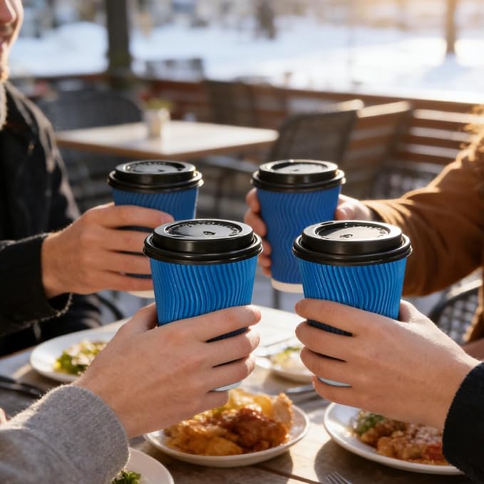Lamosi 100 Pack Coffee Cups - Image 6