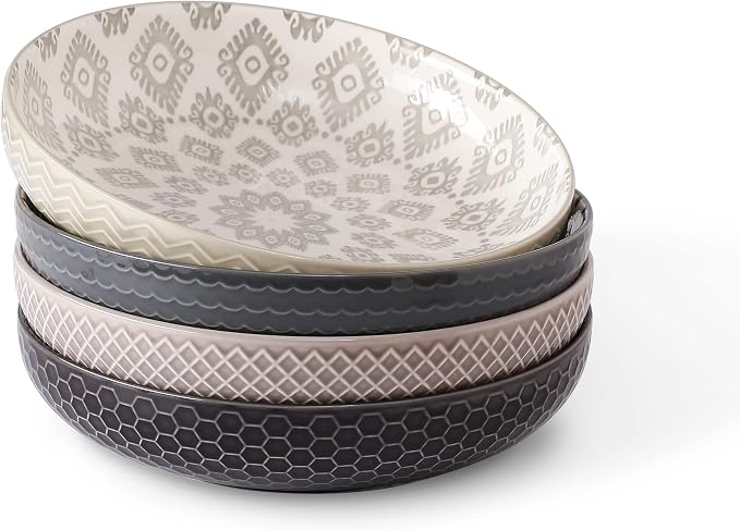 Signature Housewares 36 OZ Shallow Dinner Bowls/Deep Plates Perfect by SignatureHousewares