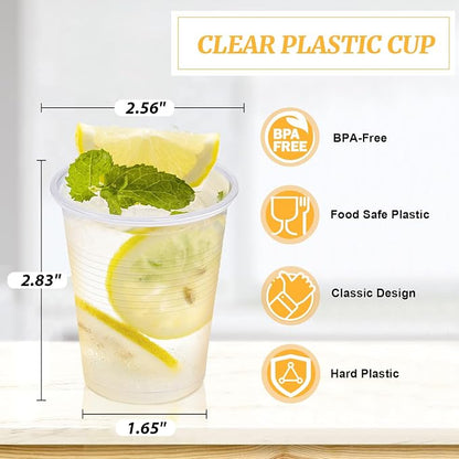 Clawsoff 5 oz 1500 Pack Plastic Cups Clear Disposable Small Bathroom Cups | - Image 2