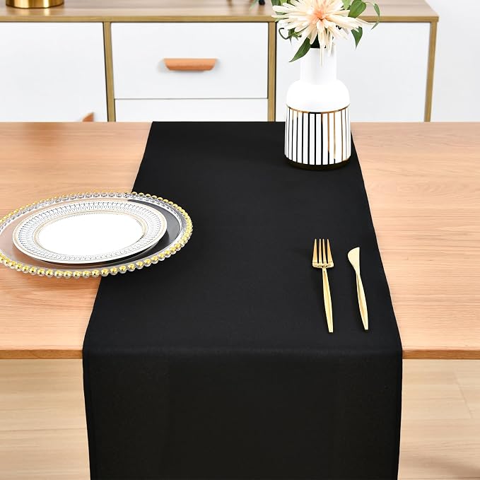 Farmhouse Black Table Runner Dining Table Runners 60 Inches Long Coffee Table - Image 7