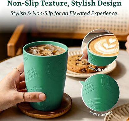Homienly Cups for Drinking 12oz Daily Use Cups Dishwasher Safe Plastic Cups - Image 3
