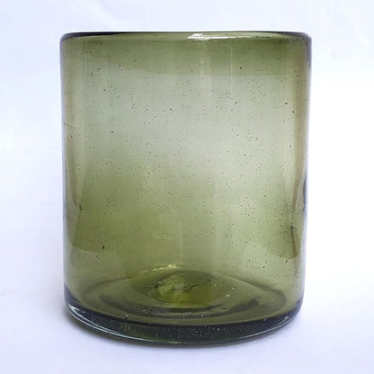 Solid Olive Green 9 oz Short Tumblers, Recycled Glass, Toxin-Free - Image 5