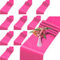 Rose Red Table Runner, Premium Smooth Silk Fabric Table Runner by HTONTB