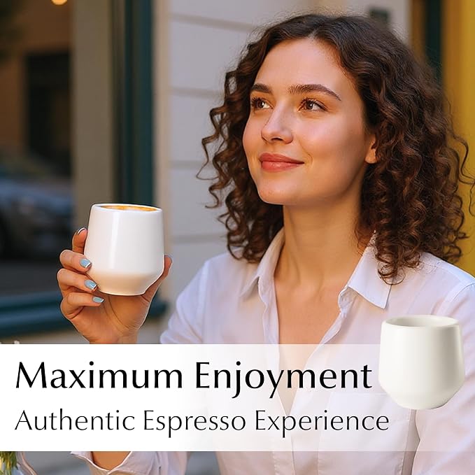 MIAMIO - Espresso Cups Set of 4 / Mug Set, Ceramic - Luxe | Ceramic espresso - Image 4