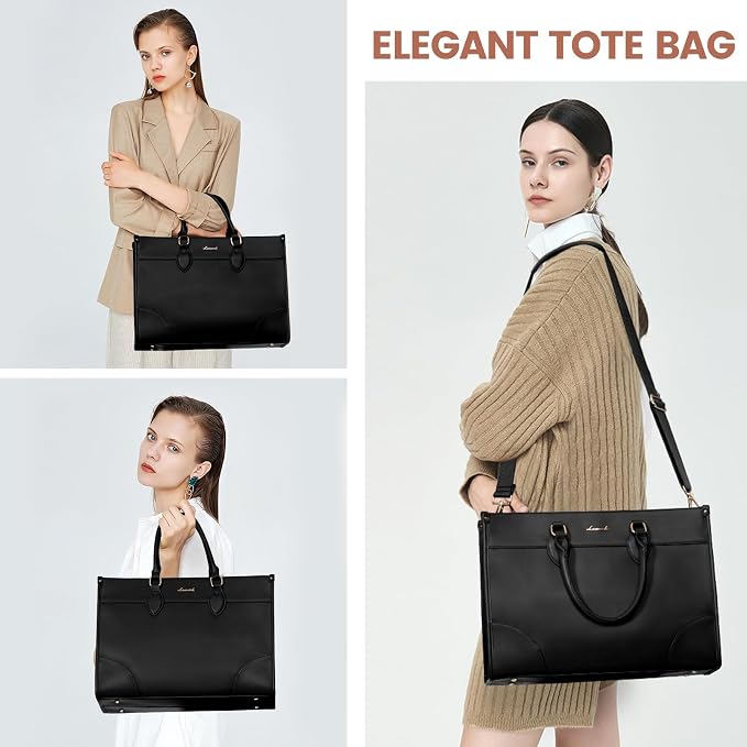 LOVEVOOK Laptop Bag for Women 15.6 lnch, Waterproof Laptops Tote Bags for Womens - Image 2