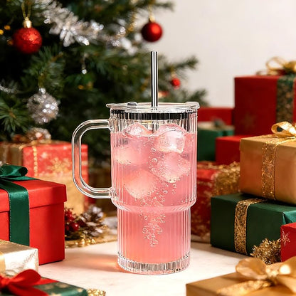 Accguan 6Pack 20oz Ribbed Glass Tumbler - Image 6