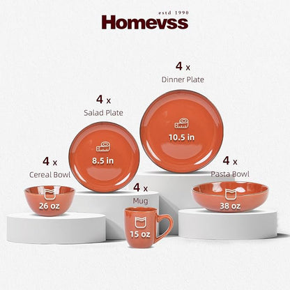 HomeVSS 20-Piece Dinnerware Set - Image 2