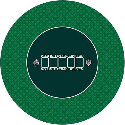 nuveti 24/31/47/55/63inch Round Poker Mat for Texas Holdem | Portable Poker Table Top with Art Deco Layout Print 6-8 Player Game Layout Mat to Play Cards, Poker Games, Blackjack, Casino