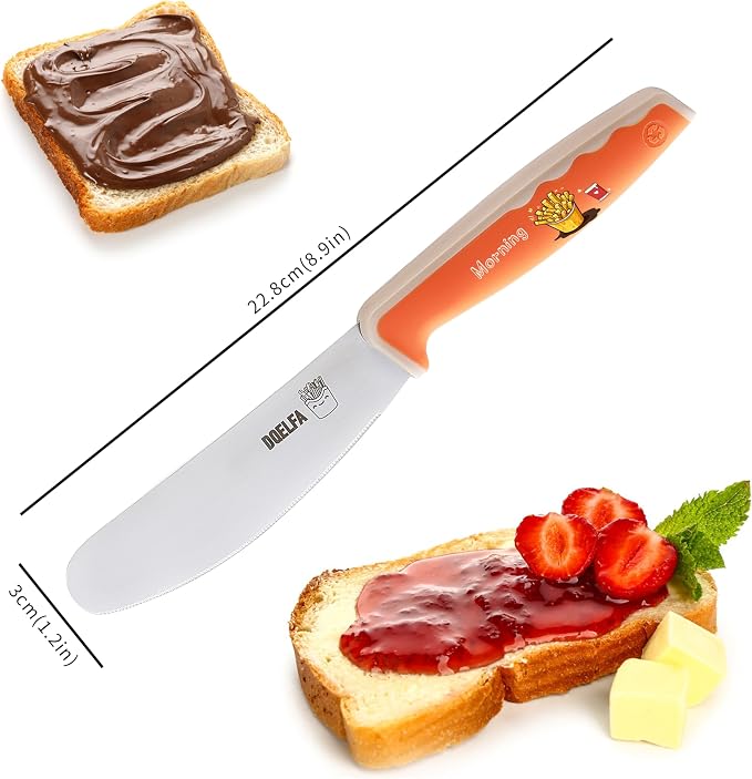 2PCS Butter Spreader Knives, Round Tip and Wide Blade - Image 2