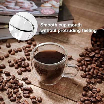 KitchenTour Insulated Coffee Mug 2.5 oz- Double Wall Glass Coffee Cup - Image 3