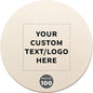 DISCOUNT PROMOS Custom Ceramic Coasters Set of 100, Personalized Bulk Pack - 4 Inches with Cork Bottom Pad, Perfect for Hotel, Bar, Restaurant - Natural