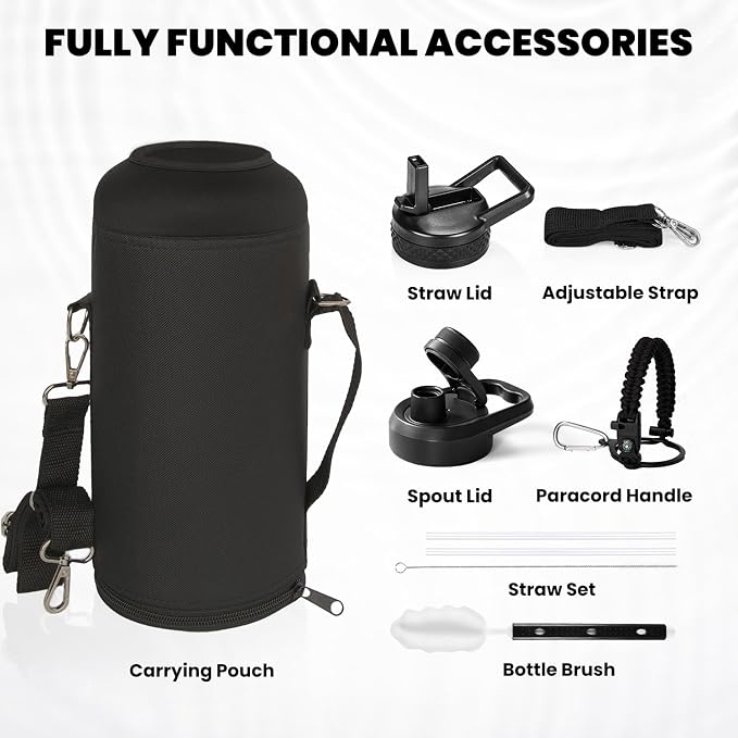 RAYMYLO Insulated Water Bottle 87 oz, Triple Wall Vacuum Stainless Steel | - Image 7