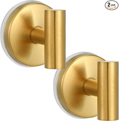 Large Suction Cup Hooks, Heavy Duty 15lb Holds Towel & Robe, No-Drill Shower by Fenas