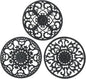 Extra Thick Silicone Trivet Mat for Hot Dishes, Hot Pots and Pans, Pot Holder, Hot Pad to Portect Your Table and Countertop, Kitchen Decor and Accessories,Black,Set of 3