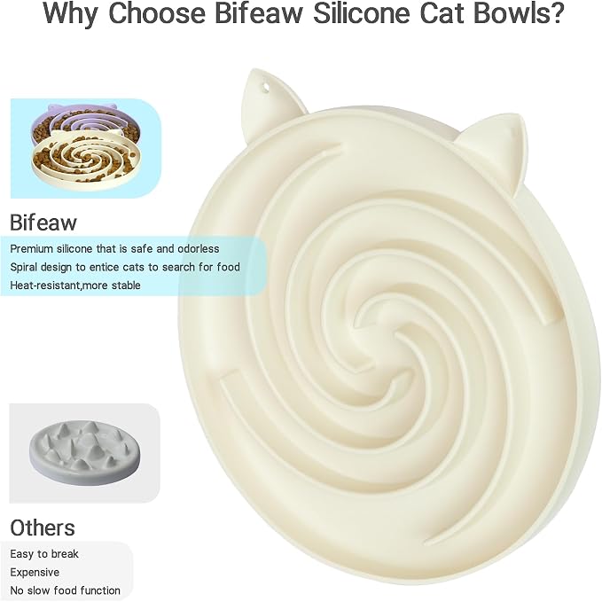 Bifeaw Slow Feeder Cat Bowl - Image 2