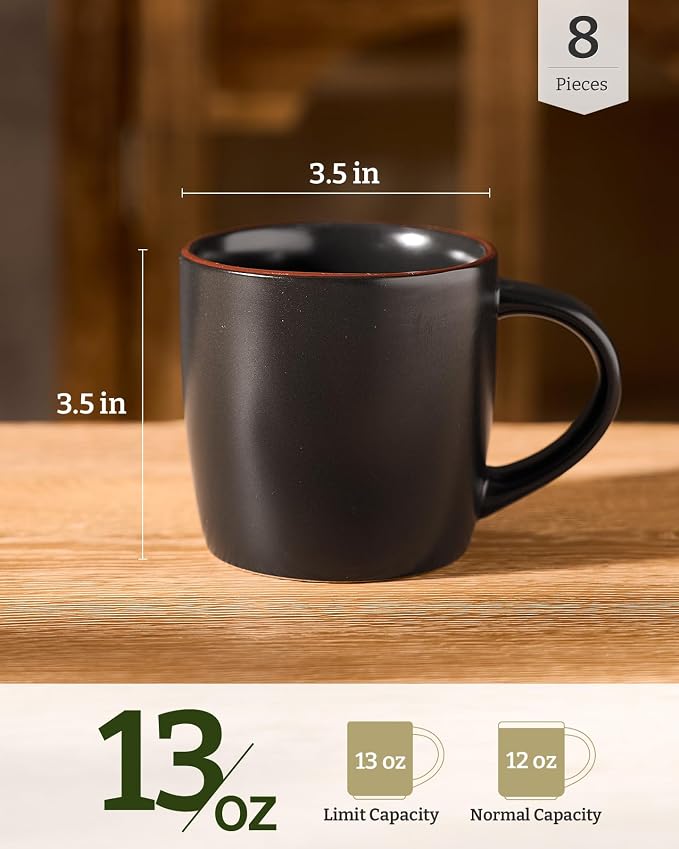 famiware Mercury Coffee Mugs 13 oz, Coffee Mugs Set of 8 - Image 5