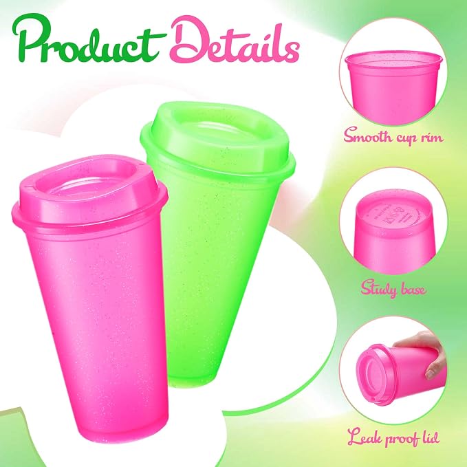 Honeydak 45 Pack 16 oz Reusable Coffee Cups - Image 2