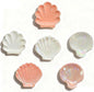 Shell Jewelry Tray Ring Dish, 4.33 Inch Key Bowl Ceramic Tray, Ttrinket Dish Jewelry Dish, Home Decoration, Gifts for Girlfriend Daughter Mother,Mother's Day Gift (6PCS-Shell)