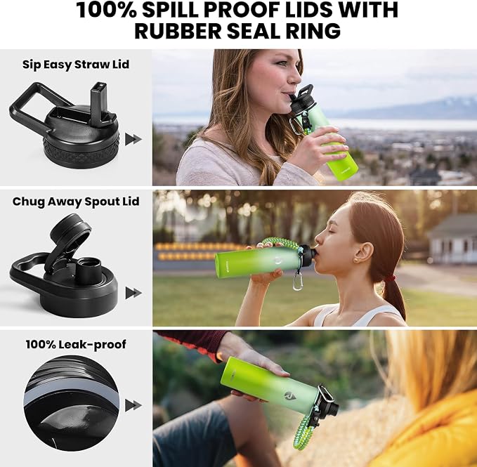 RAYMYLO Insulated Water Bottle 24 oz, Triple Wall Vacuum Stainless Steel | - Image 3