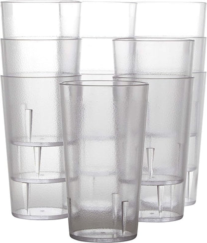 Restaurant Grade, BPA-Free 12oz Clear Plastic Cups 12pk. Super Durable by FoodRestaurantSupplies