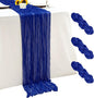 3Pack Royal Blue Cheese Cloth Table Runners, 17x108 inch Sheer Table Runner | by Seveups
