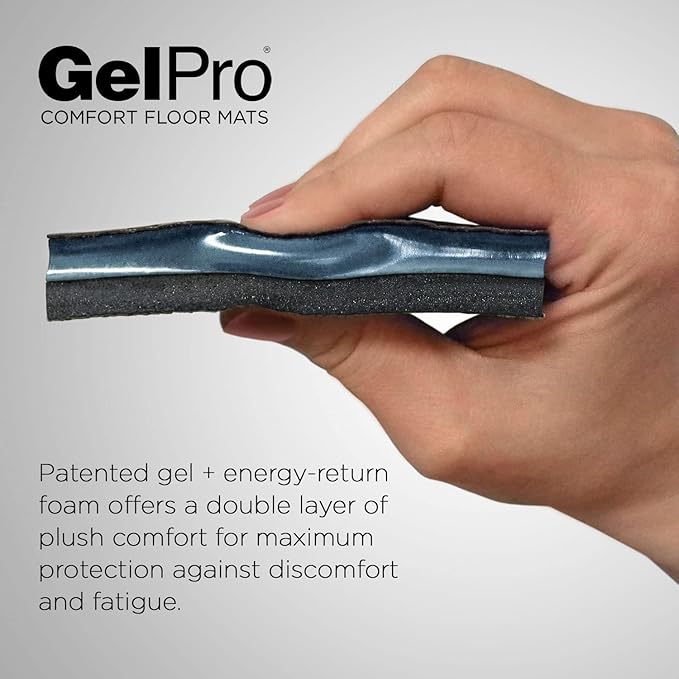 GelPro Elite Premier Anti-Fatigue Kitchen Comfort Floor Mat, 20x36", Trellis Classic Grey