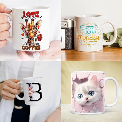 Dmsky Sublimation Mugs White Ceramic Photo Cups Blank Bulk Coffee - Image 6