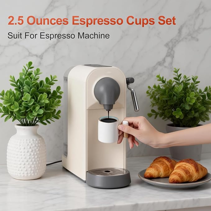 2.5oz Ceramic Espresso Cups, Demitasse Cups - Image 4