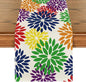 Artoid Mode Red Blue Green Dahlia Floral Pinnata Spring Table Runner, Seasonal by ArtoidMode