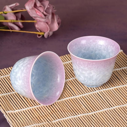KAMMAK Japanese Tea Cups, 3.4 Oz Small Handmade Ceramic Teacups, Loose Leaf and - Image 3