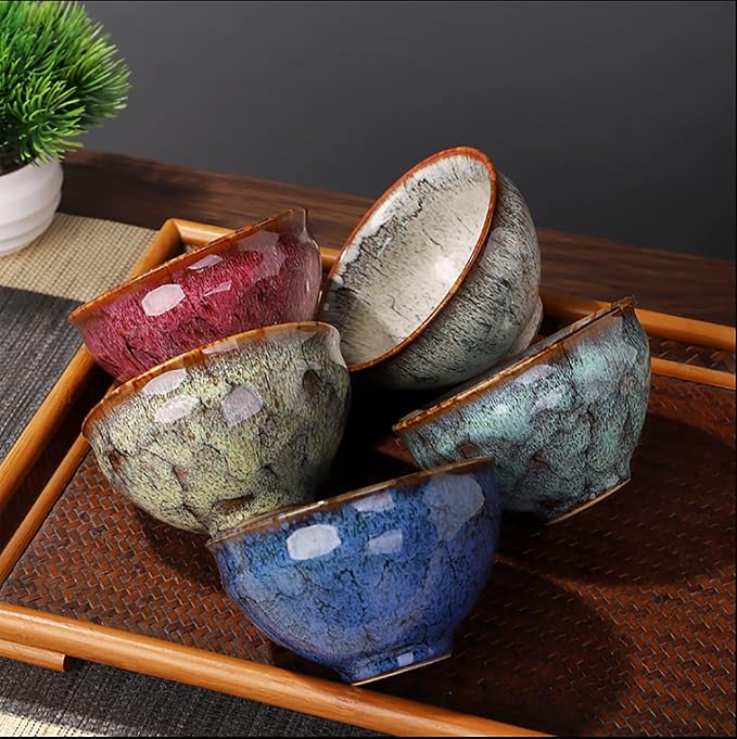 Ceramic Chinese Kung Fu Tea Set, Japanese Style Tea Cup, Yerba Mate Tea Set - Image 2