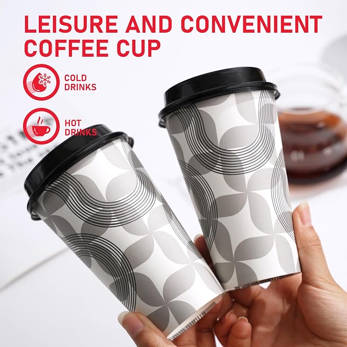 16 oz Disposable Paper Coffee Cups - Image 4