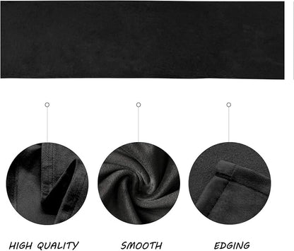BALCONY & FALCON Table Runner Velvet Black 14"x118" | Elegant, Fall Decor - Image 2
