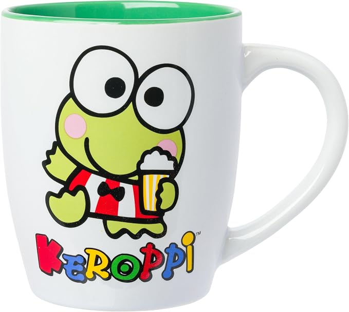 Silver Buffalo Sanrio Hello Kitty and Friends Keroppi, Ceramic Mug, 25oz | by SilverBuffalo