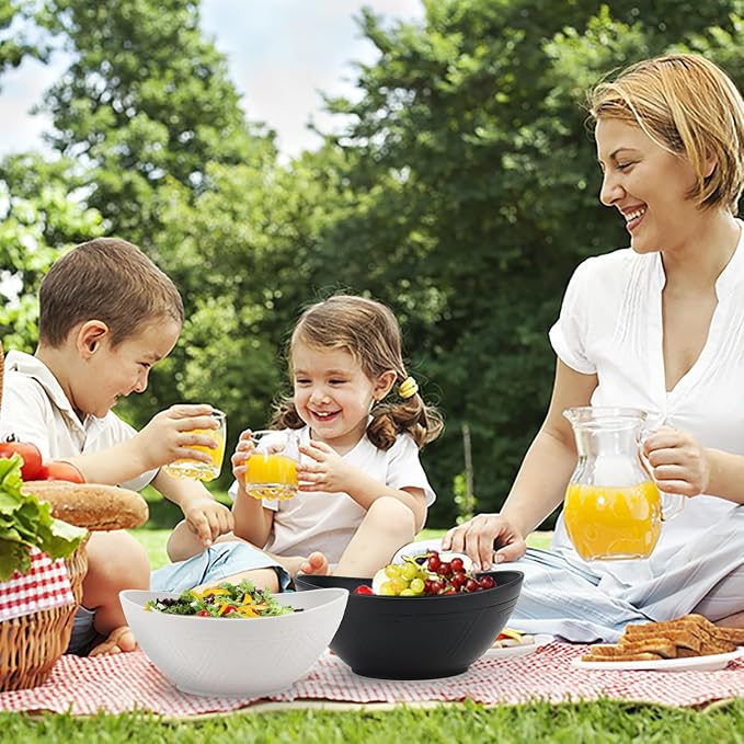Big Wheat Straw Bowls, Unbreakable Large Salad Bowls, Dishwasher and Microware - Image 6
