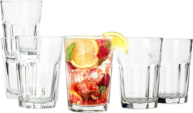 Vikko Drinking Glasses, 11.5 Ounce Glass Cups, Durable Glasses Drinking Set of 6 by Vikko