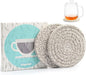Large 4.8" Cotton Coasters for Drinks Set of 2 by HIYALOT