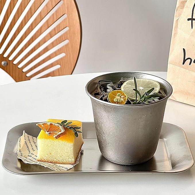 Mug 330Ml Stainless Steel Thickened Insulated Water Cup Handleless Design Metal - Image 5