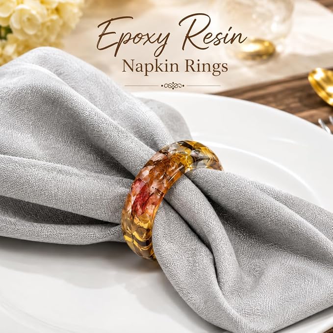ALPHA Living HOME Spring Pastel Epoxy Napkin Rings - Image 2