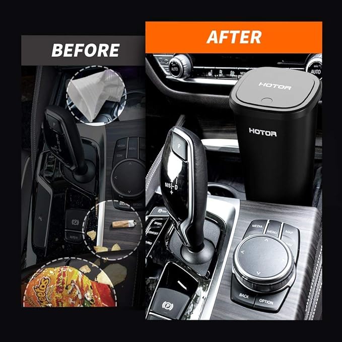 HOTOR Car Trash Can with Lid, 30 Trash Bags, Office & Home, Suitable - Image 5