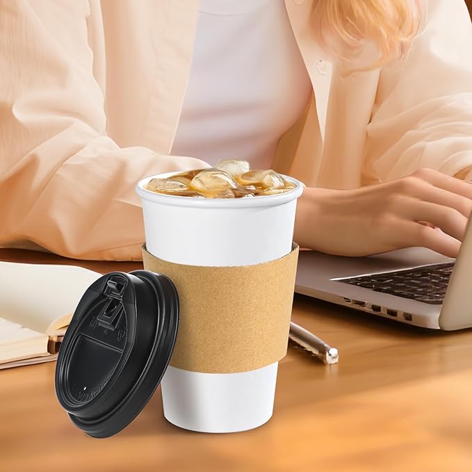 Lamosi 50 Pack 20 oz Disposable Coffee Cups - Image 6