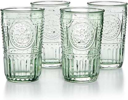 Bormioli Rocco Romantic Set Of 4 Cooler Glasses, 16 Oz. Colored Crystal Glass by Bormioli+Rocco