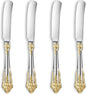 Gorgeous 4-Piece 6.9-Inch 18/10 Stainless Steel Butter Spreader Set | Gold by KEAWELL