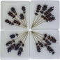 Handcrafted Pressed Lavender Resin Coasters White with Cork Base, Decorative Table Protection (4, Square)