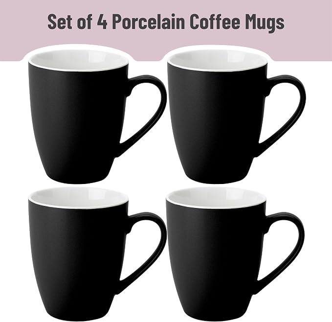BTaT- Porcelain Coffee Mugs Set, 16 Ounces, 4 Pack, Restaurant Cups - Image 2